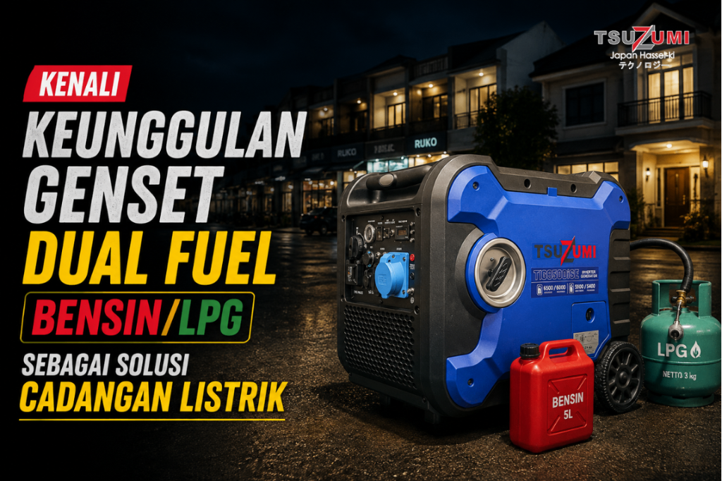 Kenali Keunggulan Genset Dual Fuel Bensin/LPG Sebagai Solusi Cadangan Listrik